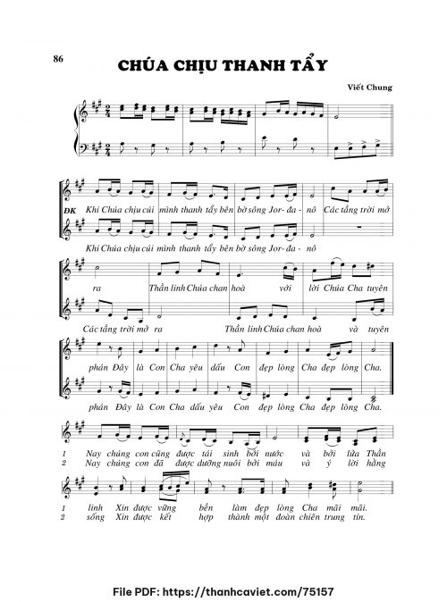 Chúa chịu thanh tẩy - Viết Chung - trang 1