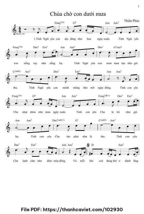 Chúa Chờ Con Dưới Mưa - Thiên Phúc - trang 1
