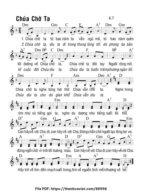 Chúa chờ ta - Khiết Tâm - trang 1