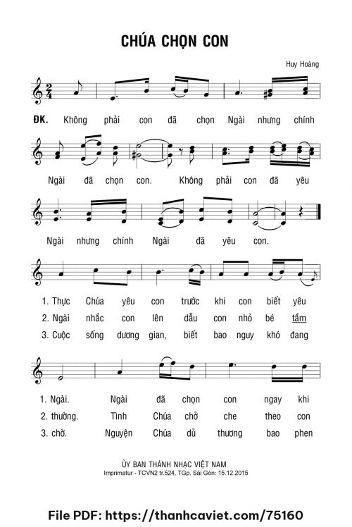 Chúa chọn con - Lm. Huy Hoàng - trang 1