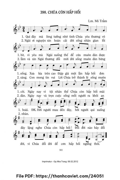 Chúa còn hấp hối - Lm. Mi Trầm - trang 1