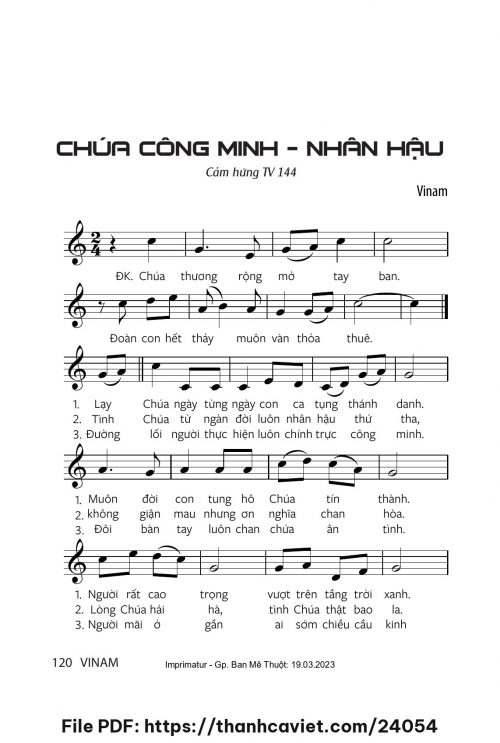 Chúa công minh nhân hậu - Vinam - trang 1