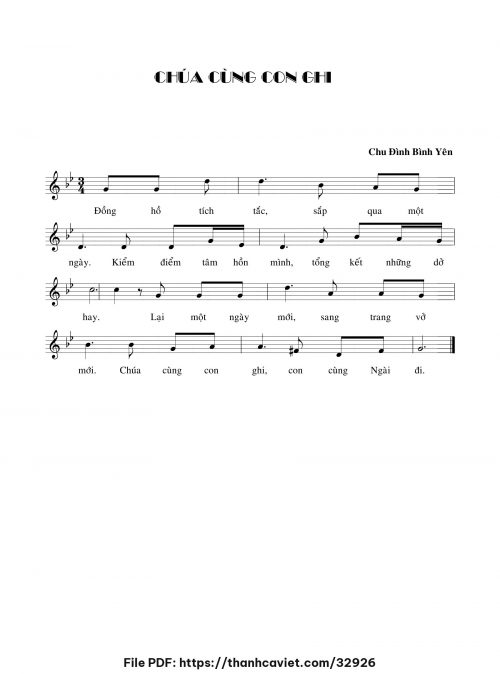Chúa cùng con - Chu Đình Bình Yên - trang 1