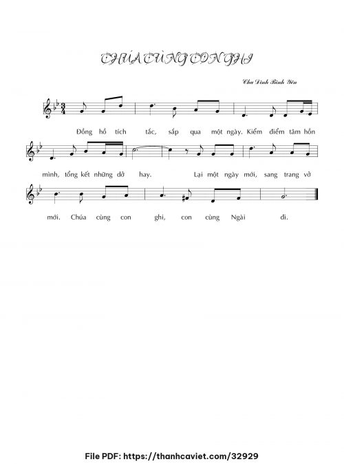 Chúa cùng con ghi - Chu Đình Bình Yên - trang 1