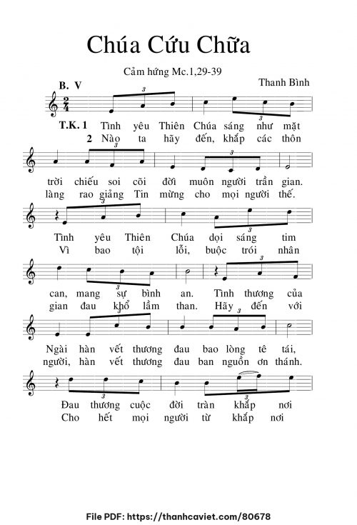 Chúa cứu chữa - Lm. Thanh Bình - trang 1