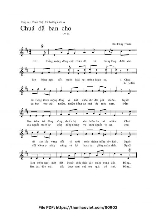 Chúa đã ban cho - Bùi Công Thuấn - trang 1