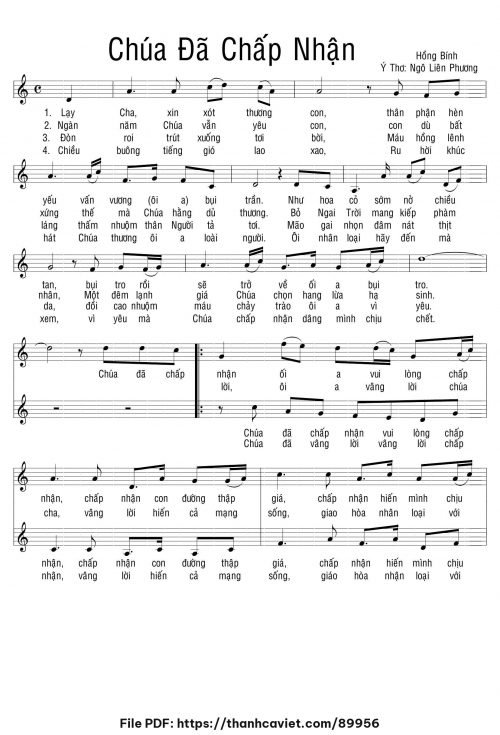 Chúa đã chấp nhận - Hồng Bính - trang 1