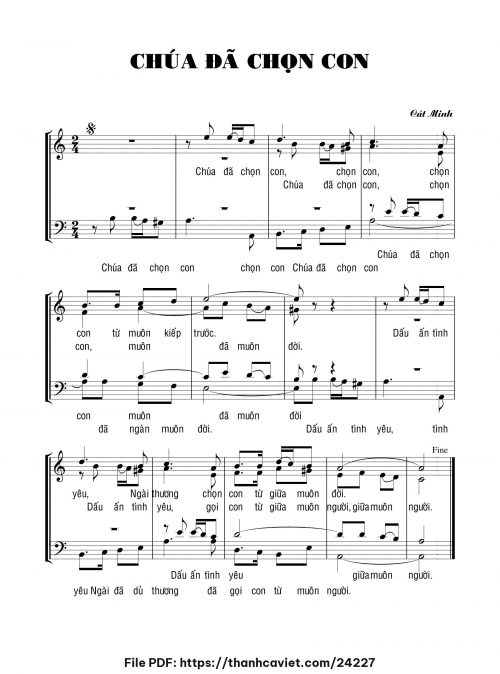 Chúa đã chọn con - Cát Minh - trang 1