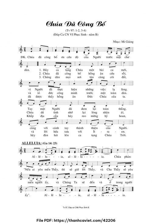 Chúa đã công bố - Mi Giáng - trang 1