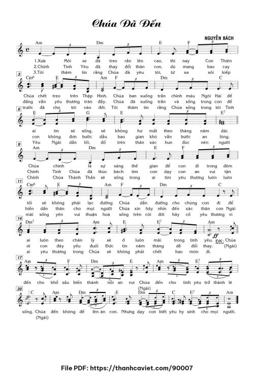 Chúa đã đến - Nguyễn Bách - trang 1