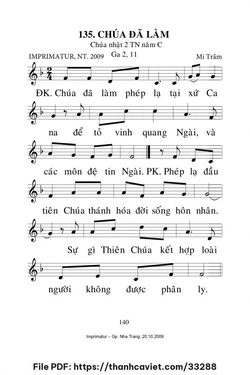 Chúa đã làm [CN2 TNC] – - Lm. Mi Trầm - trang 1