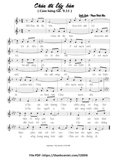Chúa đã lấy bùn - Quốc Vinh - trang 1