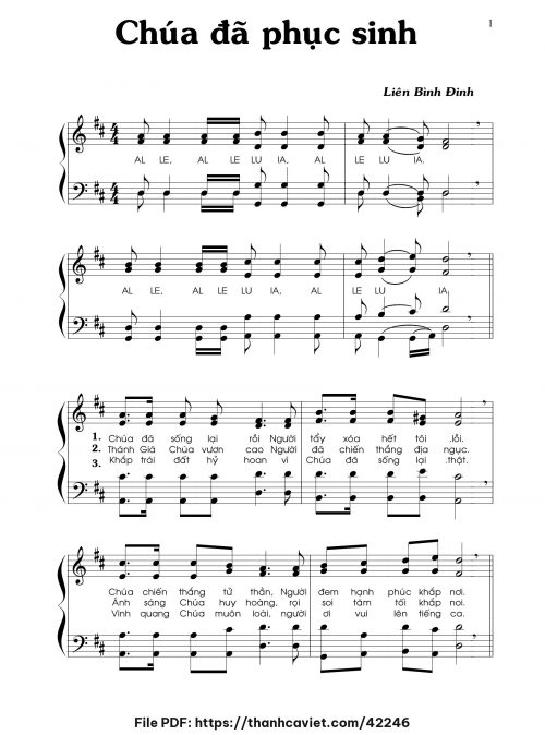 Chúa đã Phục Sinh - Liên Bình Định - trang 1