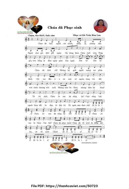 Chúa đã Phục Sinh - Trần Kim Lan - trang 1