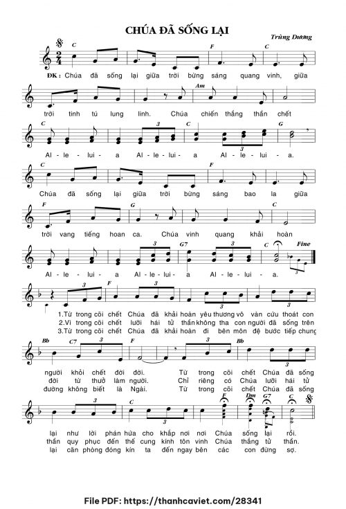 Chúa đã sống lại - Trùng Dương - trang 1