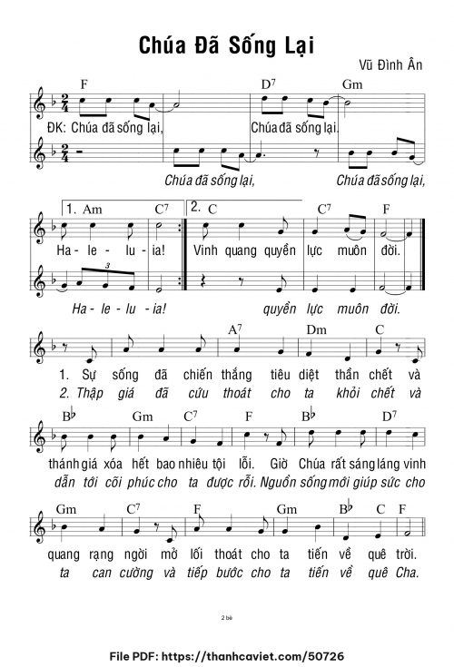 Chúa đã sống lại - Vũ Đình Ân - trang 1