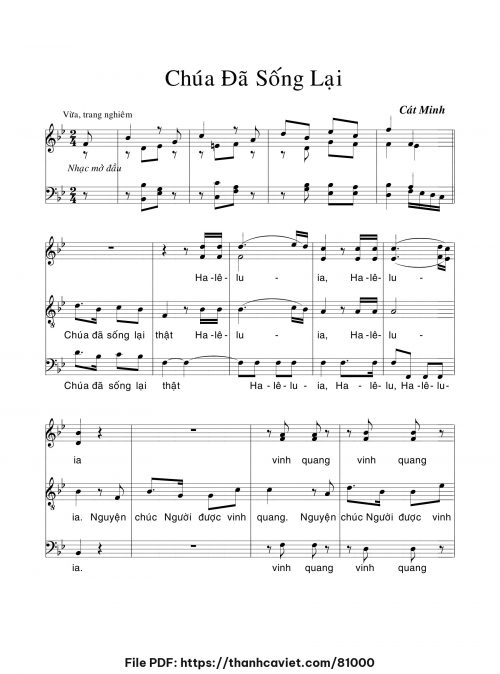 Chúa đã sống lại - Cát Minh - trang 1