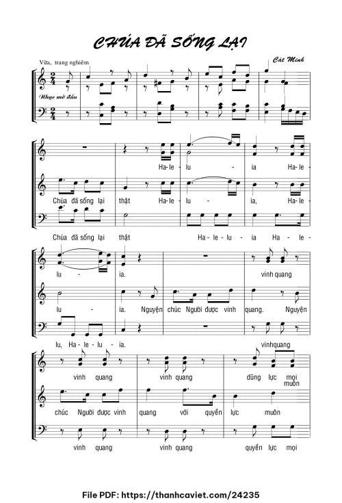Chúa đã sống lại - Cát Minh - trang 1