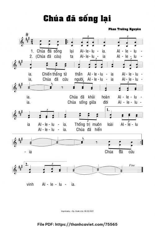 Chúa đã sống lại [2] - Phan Trường Nguyên - trang 1