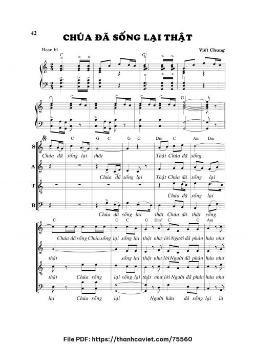 Chúa đã sống lại thật - Viết Chung - trang 1