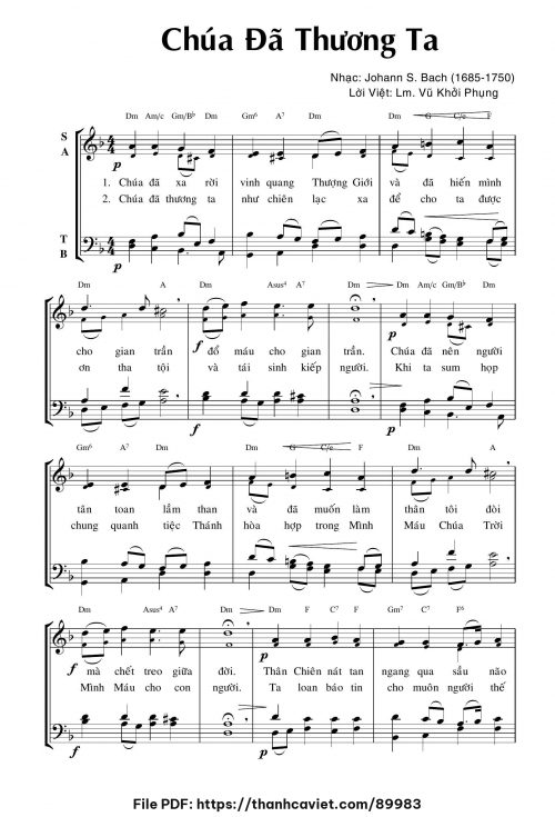 Chúa đã thương ta - Lm. Vũ Khởi Phụng - trang 1
