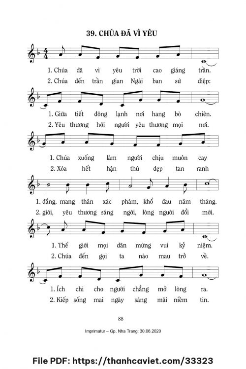 Chúa đã vì yêu - Lm. Mi Trầm - trang 1