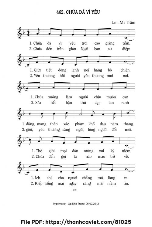 Chúa đã vì yêu - Lm. Mi Trầm - trang 1