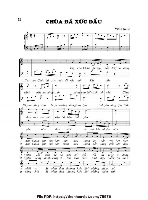 Chúa đã xức dầu - Viết Chung - trang 1