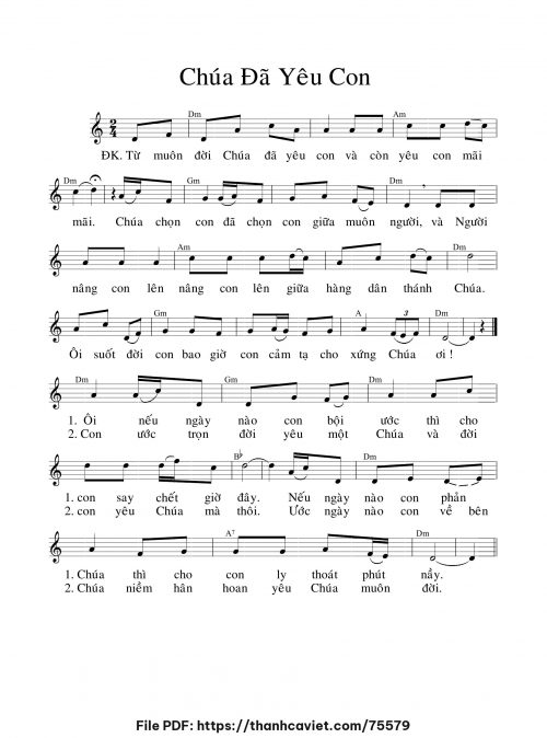 Chúa Đã Yêu Con - Chưa biết - trang 1