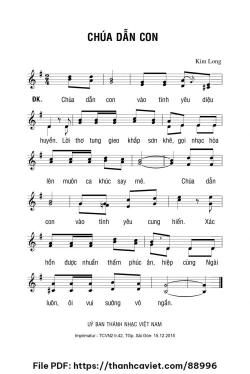 Chúa dẫn con - Lm. Kim Long - trang 1