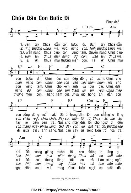 Chúa dẫn con bước đi - Phanxicô - trang 1