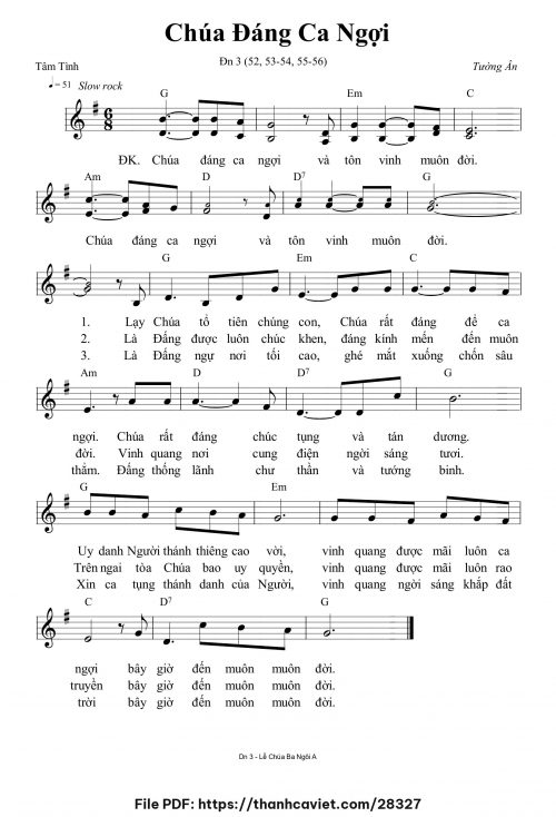 Chúa đáng ca ngợi - Tường Ân - trang 1