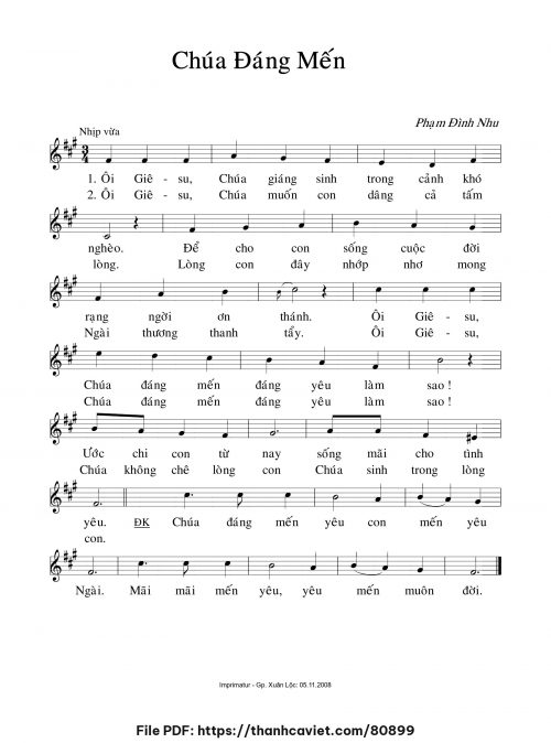 Chúa đáng mến - Lm. Phạm Đình Nhu - trang 1