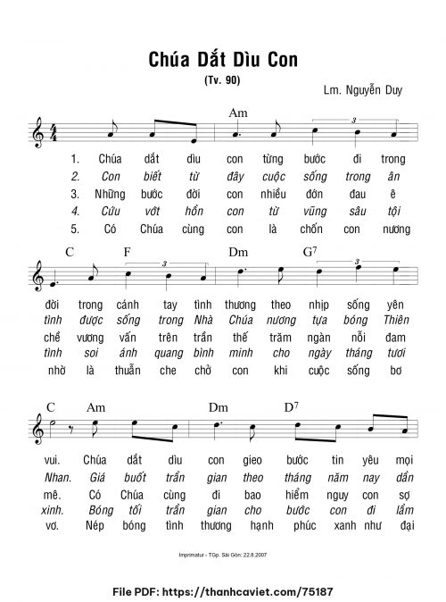 Chúa dắt dìu con - Lm. Nguyễn Duy - trang 1