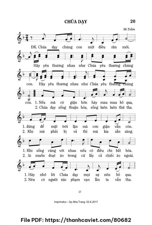 Chúa dạy - Lm. Mi Trầm - trang 1
