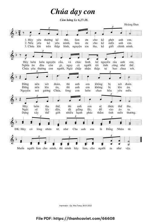 Chúa dạy con - Hoàng Đan - trang 1