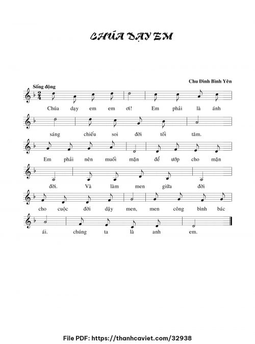 Chúa dạy em - Chu Đình Bình Yên - trang 1