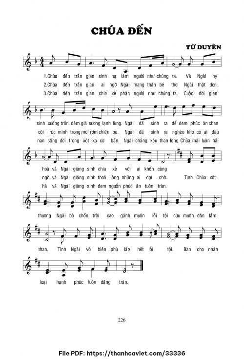Chúa đến - Lm. Từ Duyên - trang 1