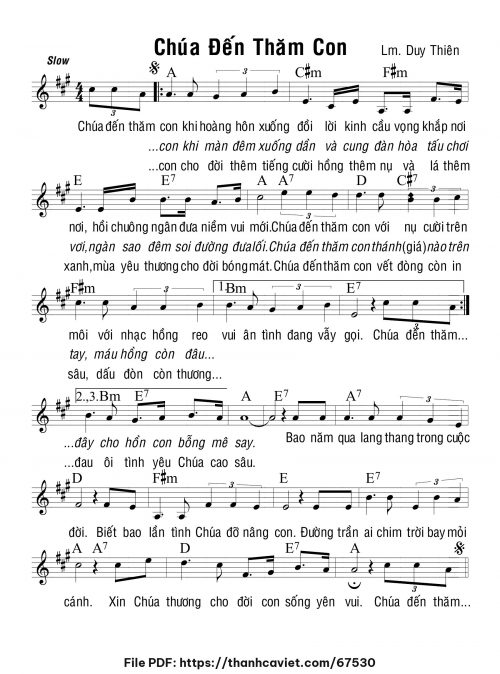 Chúa đến thăm con - Lm. Duy Thiên - trang 1