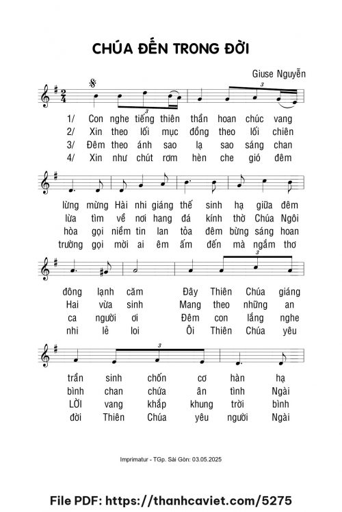 Chúa đến trong đời - Giuse Nguyễn - trang 1
