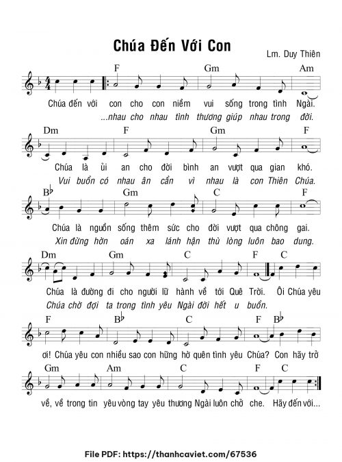 Chúa đến với con - Lm. Duy Thiên - trang 1