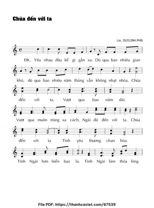 Chúa đến với ta - Lm. DUYLINH.PHN - trang 1