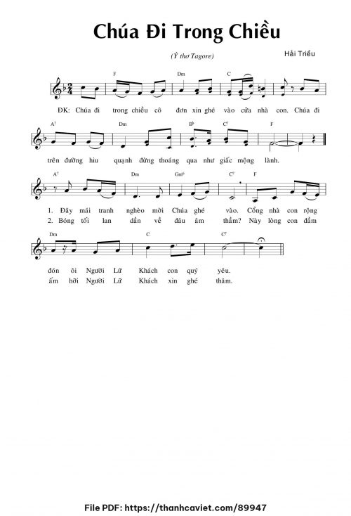 Chúa đi trong chiều - Hải Triều - trang 1