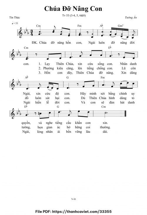 Chúa đỡ nâng con - Tường Ân - trang 1
