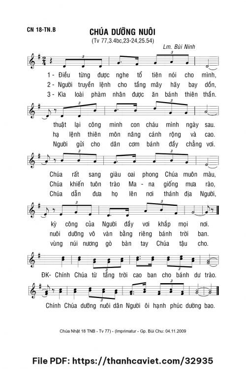 Chúa dưỡng nuôi - Lm. Bùi Ninh - trang 1