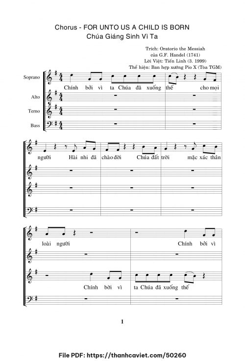Chúa Giáng Sinh vì ta - Tiến Linh - trang 1