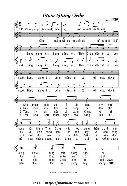 Chúa giáng trần - Sr. Têrêsa - trang 1
