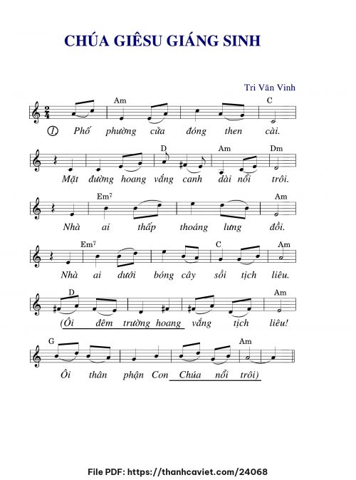 Chúa Giê-su Giáng sinh - Lm. Tri Văn Vinh - trang 1