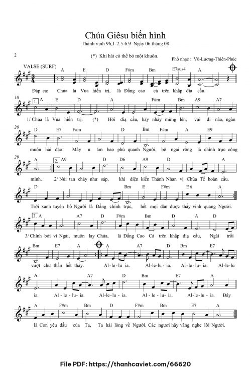 Chúa Giêsu biến hình - Vũ Lương Thiên Phúc - trang 1