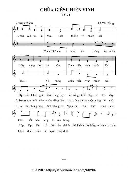 Chúa Giêsu hiển vinh - Lê Cát Bằng - trang 1